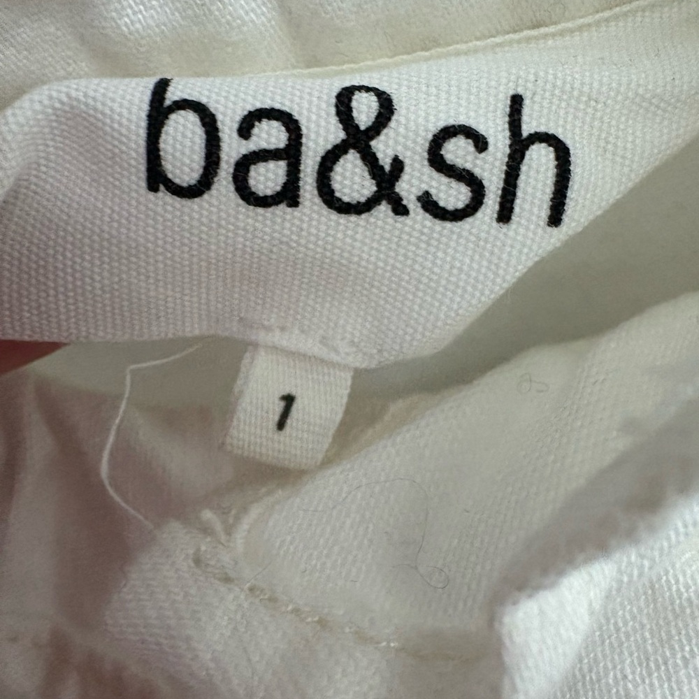 ba&sh Ivory Ruffle Front Button Long Sleeve Blouse - Picture 3 of 7